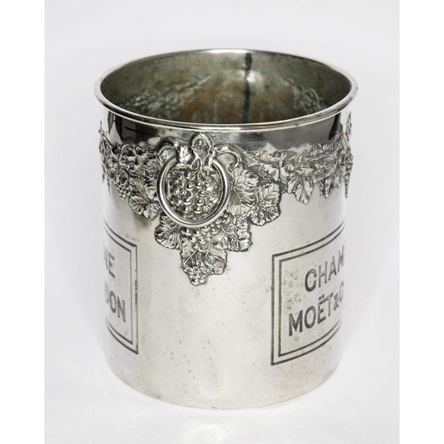 1930s Vintage Silver Plated Champagne Cooler and Ice Bucket from Moët & Chandon For Sale - Image 5 of 8