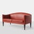 Settee by Illum Wikkelso Denmark, c1950s A two-seater sofa with tapered rosewood legs and 2 seat cushions. Upholstered...