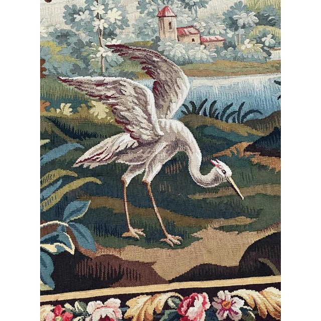 1940s Mid-Century Modern French Handwoven Aubusson Tapestry, 1940s For Sale - Image 5 of 18
