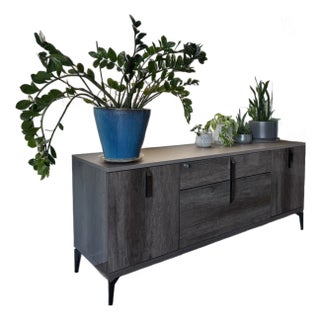 Alf Italia Montecarlo Credenza | Koto Grey High Gloss | Made in Italy | 2019 For Sale