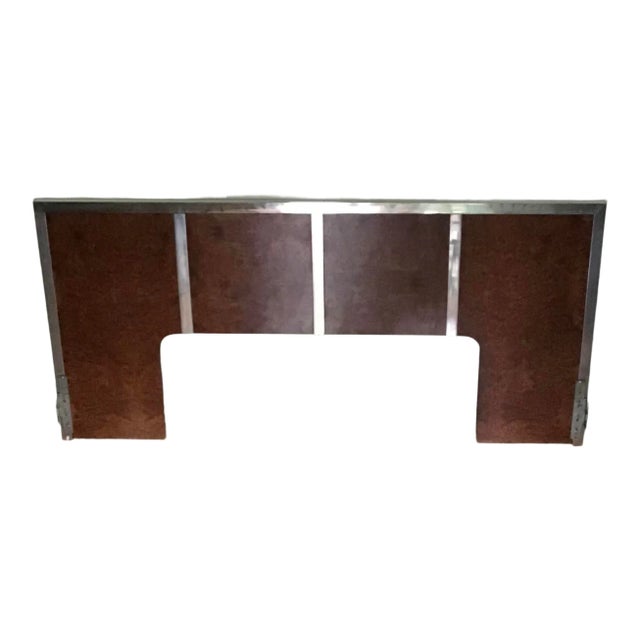 Vintage Milo Baughman Style Mid Century Modern King Headboard For Sale