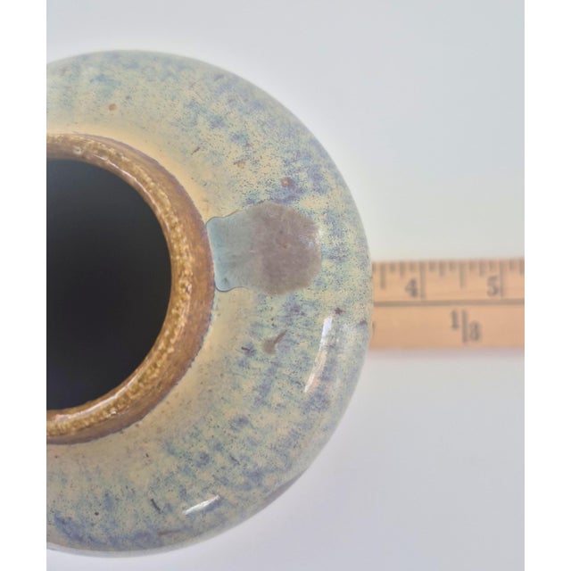 Vintage Pottery Vase Signed Bill Buckingham Small Crystal Glaze Crystaline Art For Sale - Image 9 of 9