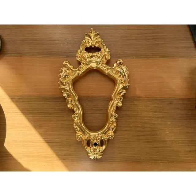 Baroque Italian Hollywood Regency Rococo Gilt Ceramic Wall Mirror Frame For Sale - Image 3 of 13