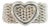 1990s Tiffany & Co Estate Somerset Heart Ring 7 Silver 9.60 mm For Sale