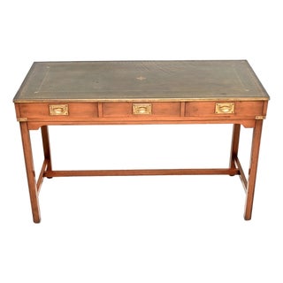 Antique Military Campaign Desk in Yew Wood, 1950s For Sale