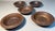 1970s Set 5 Arabia Ruska 7" Bowls Ulla Procope Design Dark Brown Wide Rims For Sale - Image 5 of 5