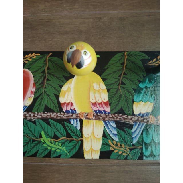 Ebony Caribbean Parrot Wall Art For Sale - Image 8 of 18