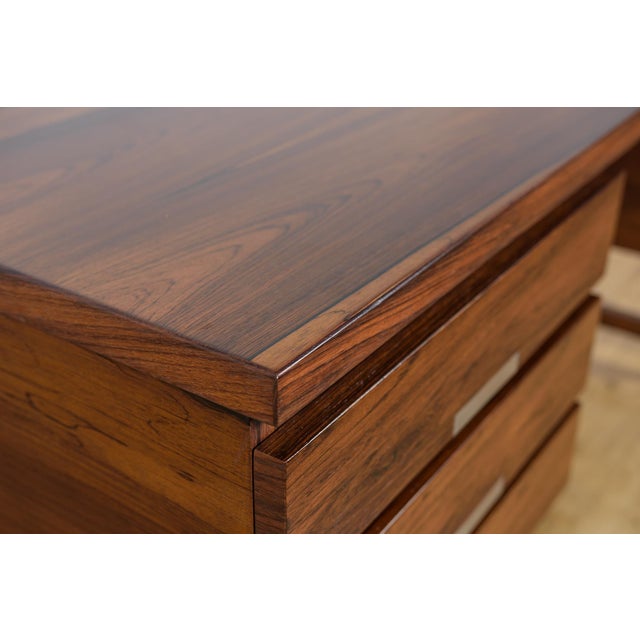 Wood Mid-Century Modern Rosewood Desk from Eigil Petersens Møbelfabrik, Denmark, 1970s For Sale - Image 7 of 18