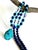 Royal Blue Artisan One-of-a-Kind Gemstone Necklace With Vintage Arizona Turquoise, Lapis Lazuli & Blue Chalcedony For Sale - Image 8 of 18