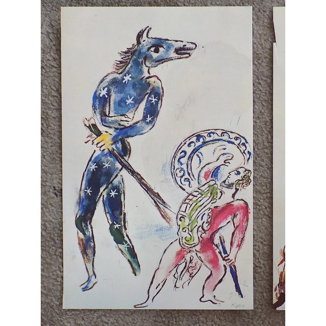 This set of three (3) vintage iconic modernist images by the world famous artist Marc Chagall (Russia/France 1887-1985)...