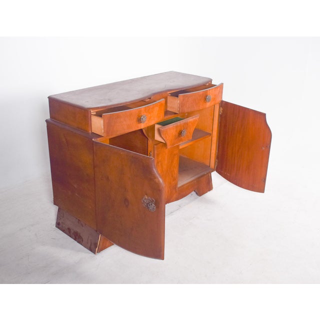 Wood Vintage English Art Deco Sideboard, 1920 For Sale - Image 7 of 8