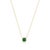 Modern Asscher Cut Emerald Diamond Halo Necklace With 18.5 Inch 14k Gold Chain For Sale - Image 3 of 11