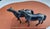 Figurine, 2 horses, vintage 1960s–70s, dimensions height 12 cm, width 19 cm, depth 8,3 cm