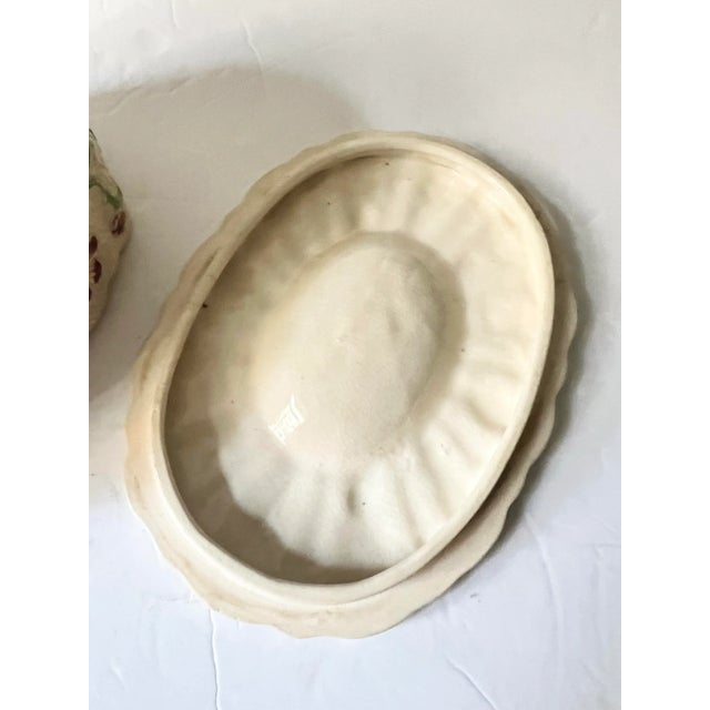 Antique White Floral Porcelain Box Japan For Sale - Image 8 of 9
