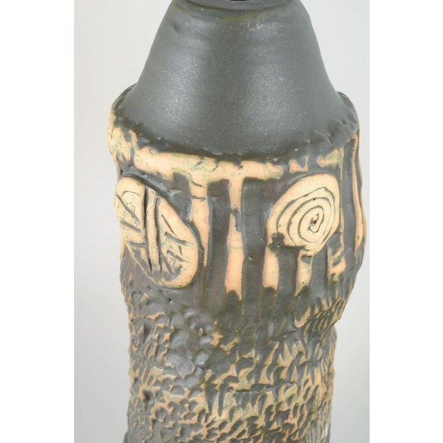 Brutalist Large Sculptural Floor Vase in Stoneware by Bernard Rooke, 1960s-1970s For Sale - Image 3 of 6