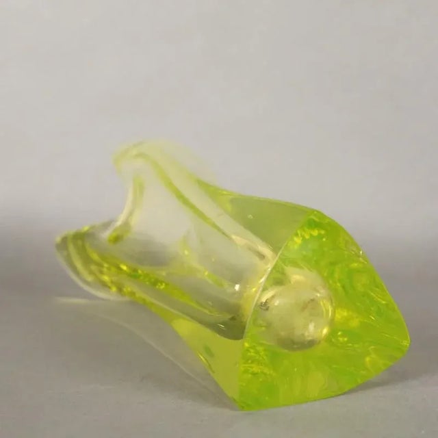 French Colored Glass Vase from Vallerysthal, 1950s For Sale - Image 7 of 8