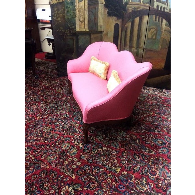 Victorian Victorian Settee, Pink Settee For Sale - Image 3 of 7
