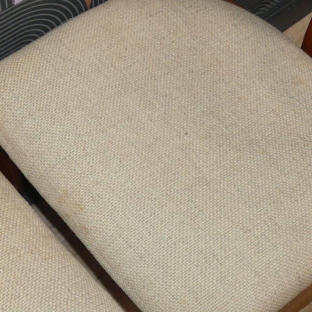 Danish Teak Off-White Juliane Dining Chair by Johannes Andersen for Uldum Møbelfabrik, 1970s For Sale - Image 10 of 11