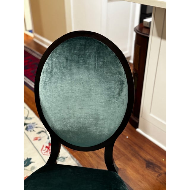 Henkel Harris Henkel Harris Modern Dark Brown Oval Back Chairs For Sale - Image 4 of 12