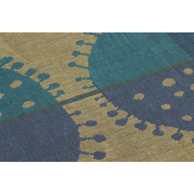 Traditional Vintage Finnish Golden Tapestry “Kaksonen” by Maija Kolsi-Mäkelä - Rug & Kilim For Sale - Image 3 of 6