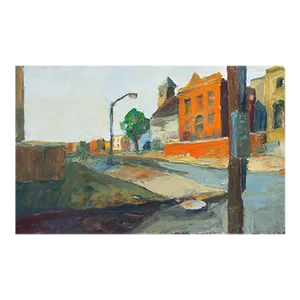 'Urban Scene, Philadelphia' by Heather Foster, 1991, New Mexico, Pennsylvania Academy of Fine Arts, Maryland College of Art