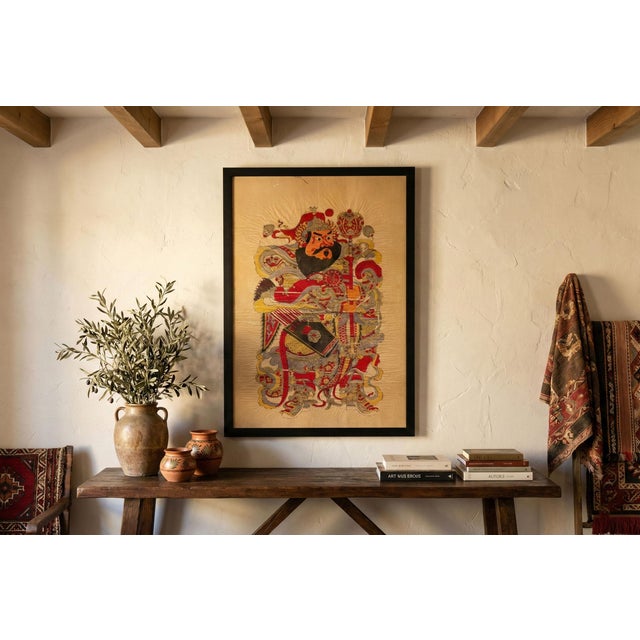 Bring a touch of ancient Chinese symbolism and artistry to your home with this framed woodblock print. Measuring 27 inches...