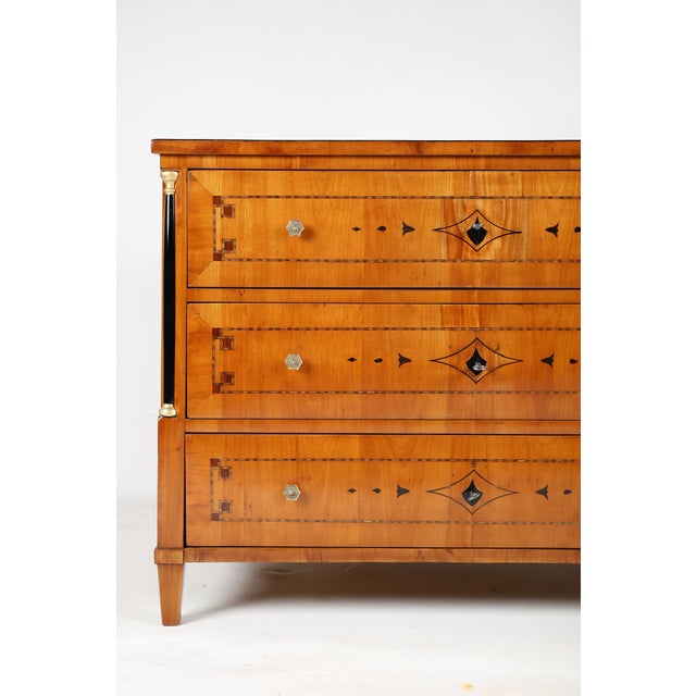 Early Biedermeier Inlaid Cherrywood Chest of Drawers, 1815 For Sale - Image 9 of 18