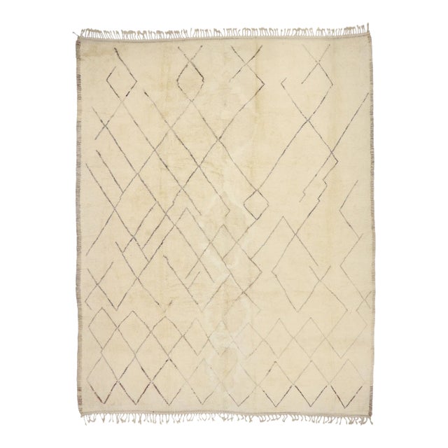 Contemporary Beni Mrirt Moroccan Rug, 11'05 X 14'06 For Sale