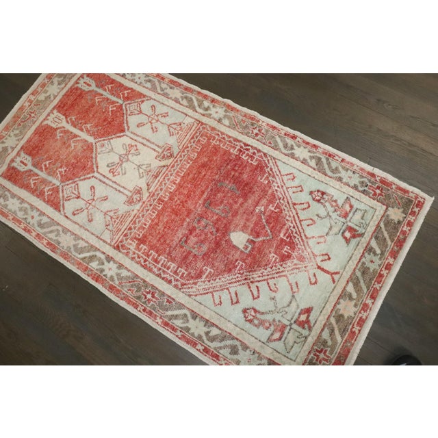 Turkish Prayer Rug Dated 1969 - 2'8" x 5' For Sale - Image 4 of 5