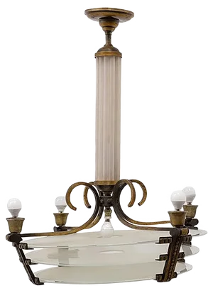 Art Deco French Ceiling Lamp, 1930s