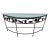 1980’s Rosemary Pozzi Franzetti Taos Style Hand-Cut Oxidized Steel Demilune Console Table/ Sold For Sale