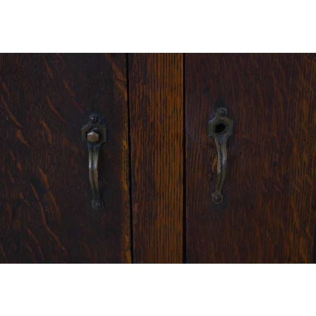 Antique Limbert Style Mission Oak Sideboard W. Mirror For Sale - Image 15 of 18