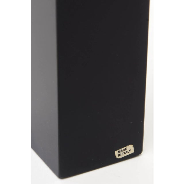 Vintage Murano Vase With Black Glass and Brass Drape Italy 60's For Sale - Image 9 of 10