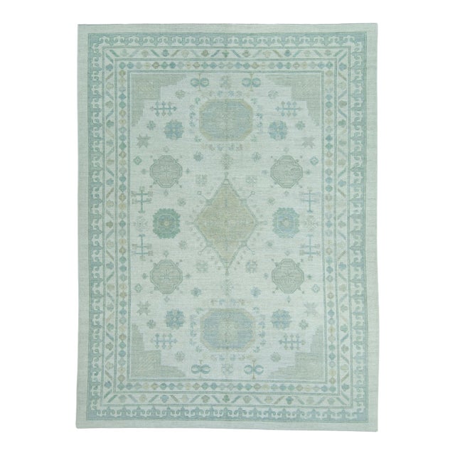 Turkish Oushak Rug 9'4" x 12'6" #19402 For Sale