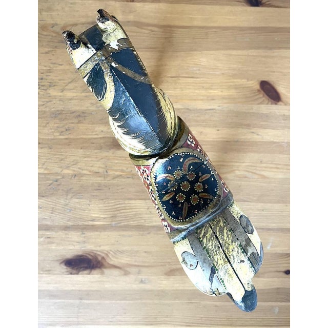 Hand-Painted Wooden Horse For Sale - Image 5 of 16