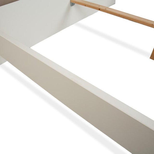 Wood and Leather Bed in Beige from Musterring For Sale - Image 4 of 13