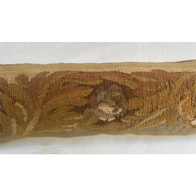 Long Narrow Pillow in 19th-Century Floral Tapestry For Sale - Image 4 of 7