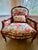Custom Marquis Bergere Chair in Brunschwig & Fils Vermillion Floral For Sale - Image 4 of 12