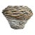 Large Handwoven Rattan Reed Basket Bi Cone For Sale