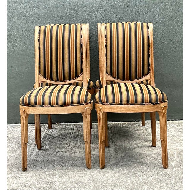 Vintage Deco Carved Dining Chairs - Set of 4 For Sale - Image 9 of 12