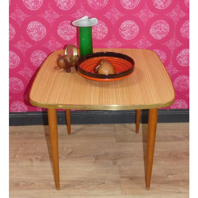 Wood Side Table in Resopal, 1960s For Sale - Image 7 of 11