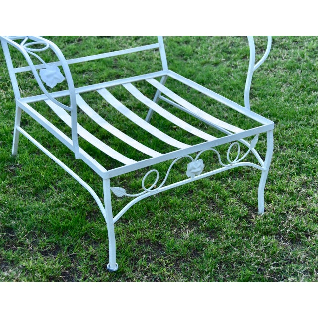 1950s Woodard Mid Century Wrought Iron Arm Chair For Sale - Image 5 of 7