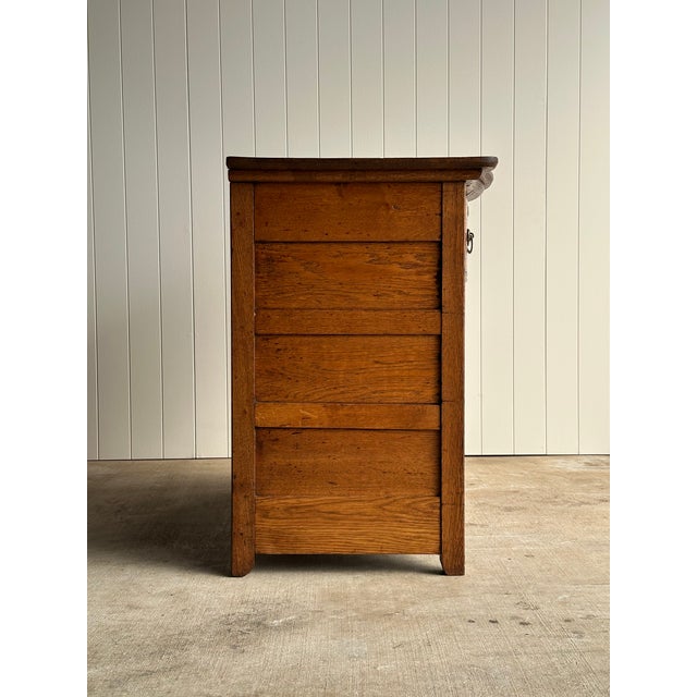 Late 19th Century Antique Serpentine Oak Chest of Drawers For Sale - Image 16 of 18