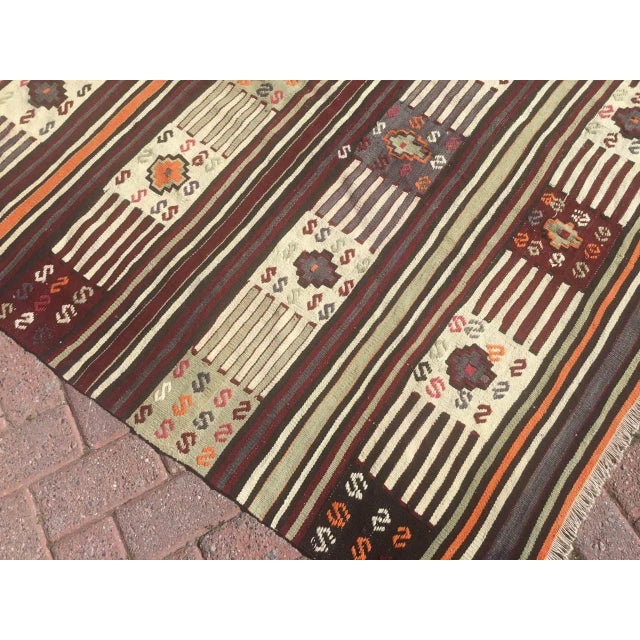 1960s Nomadic Kilim Rug - 58" X 93" For Sale - Image 5 of 11