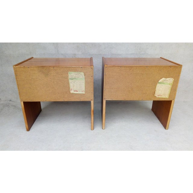 Bedside Tables by Jindřich Halabala for Up Závody, 1970s, Set of 2 For Sale - Image 12 of 14