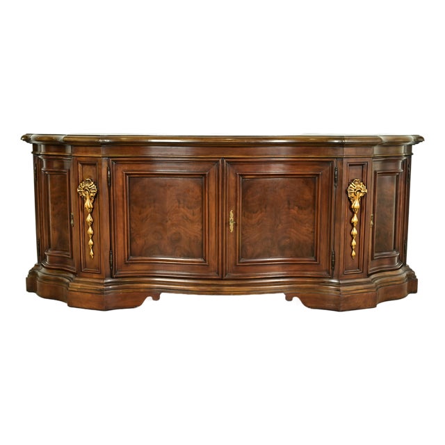 Karges French Regency Louis XVI Burled Walnut Sideboard or Bar Cabinet For Sale