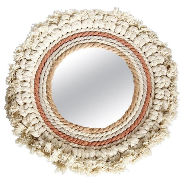 21st Century Mirror with Fabric Frame, France For Sale - Image 10 of 10