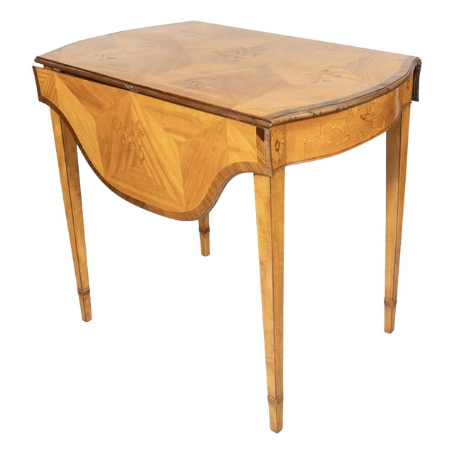 George III Satinwood and Marquetry Pembroke Table For Sale
