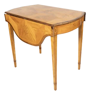 George III Satinwood and Marquetry Pembroke Table