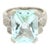 8.11 Carat Aquamarine Diamond 18k White Gold Ring, Size 7.25 For Sale